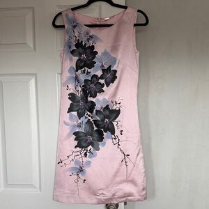 Elie Tahari Pink Floral Mini Dress